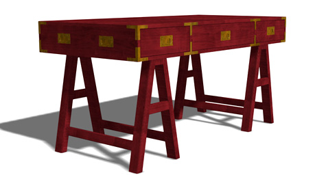 3d Rendering of the desk.