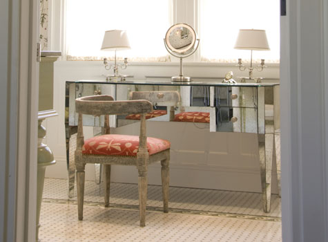 Mirrored Vanity Installed