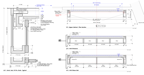 Shop drawing detail; horizontal sections