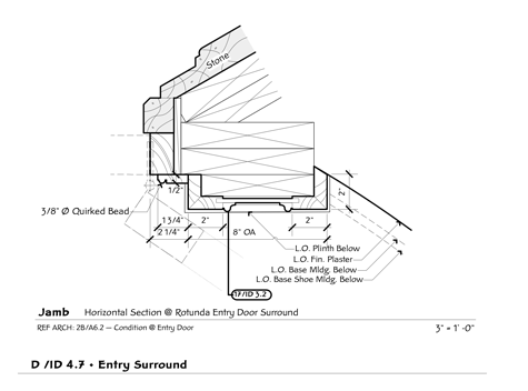 Shop drawing; section details, D & E