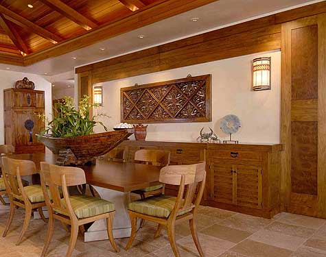 Site photo of the Buffet Wall and Tansu cabinetry