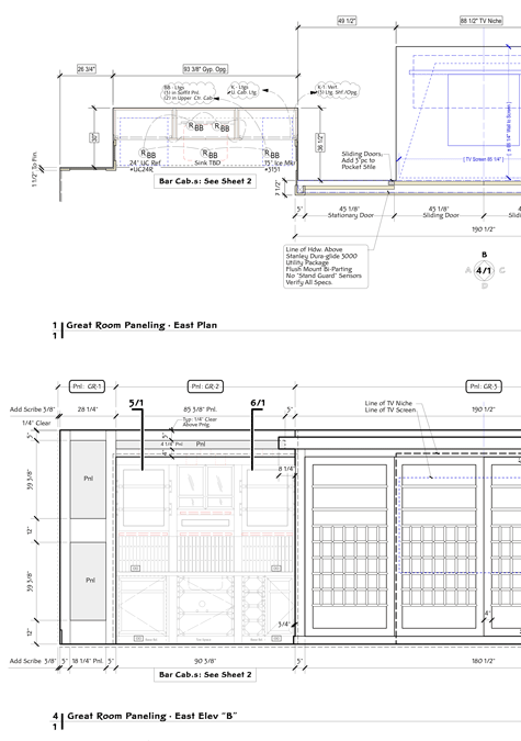 Detail from working drawings.