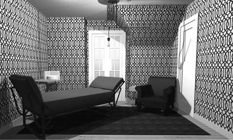 Gray scale 3d presentation rendering.