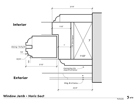 Shop drawing; section thru jamb